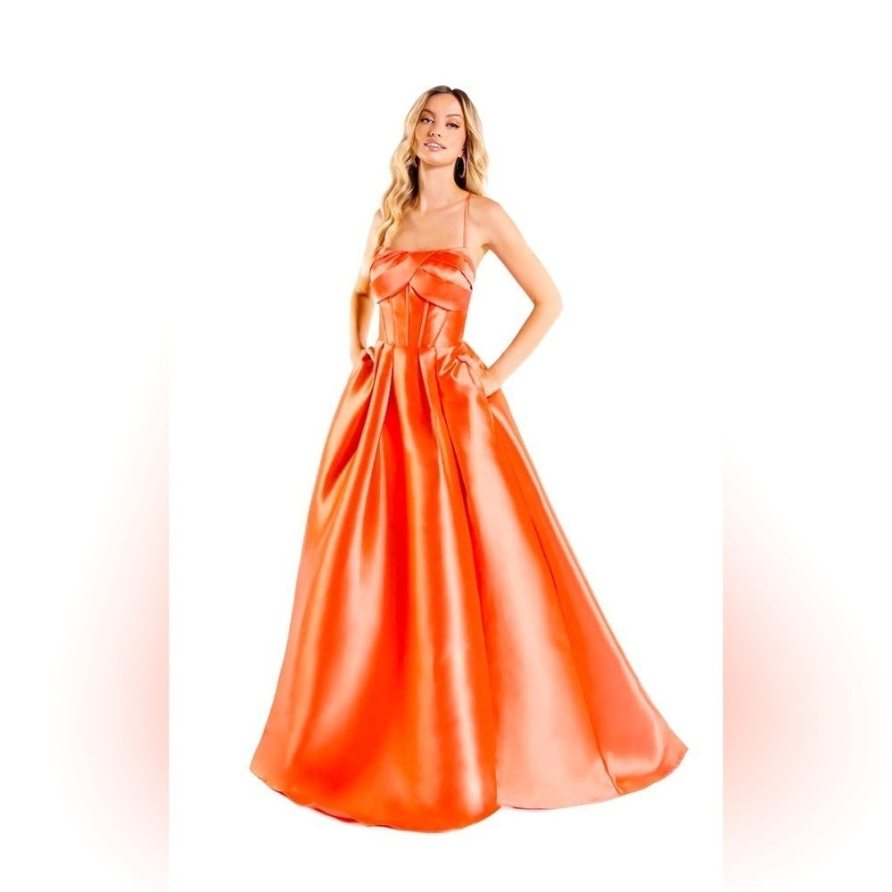 NWT ABBY PARIS Dress 90185 Coral 8